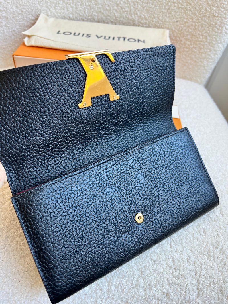 Louis Vuitton Black Chain Bag Small Gold Hardware - Image 14