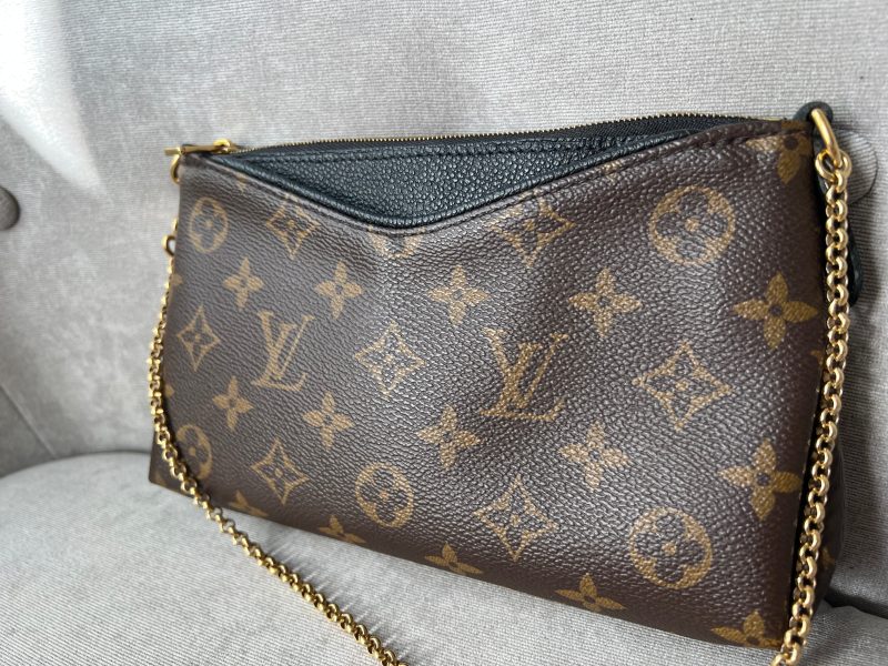 Louis Vuitton Black and Monogram Pallas Pochette - Image 6