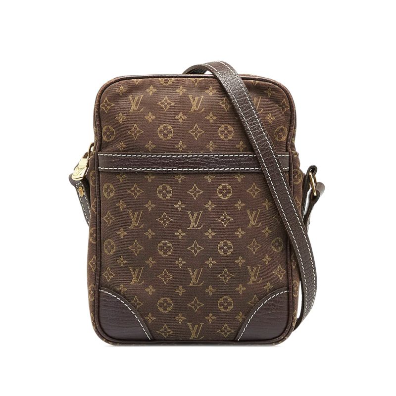 Brown Louis Vuitton Monogram Mini Lin Manon MM Shoulder Bag