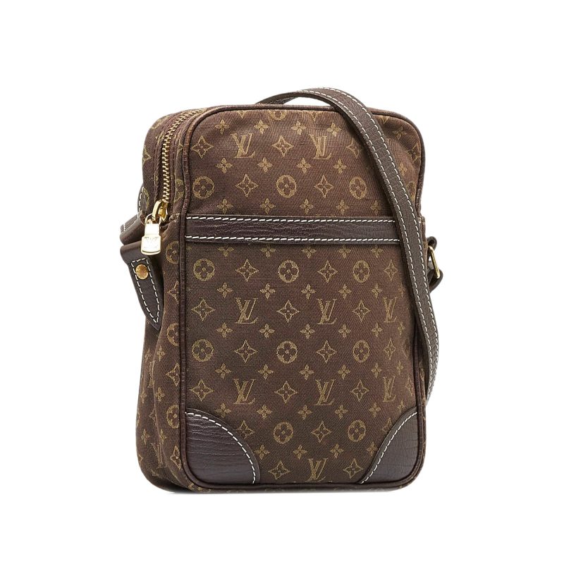 Brown Louis Vuitton Monogram Mini Lin Manon MM Shoulder Bag - Image 2