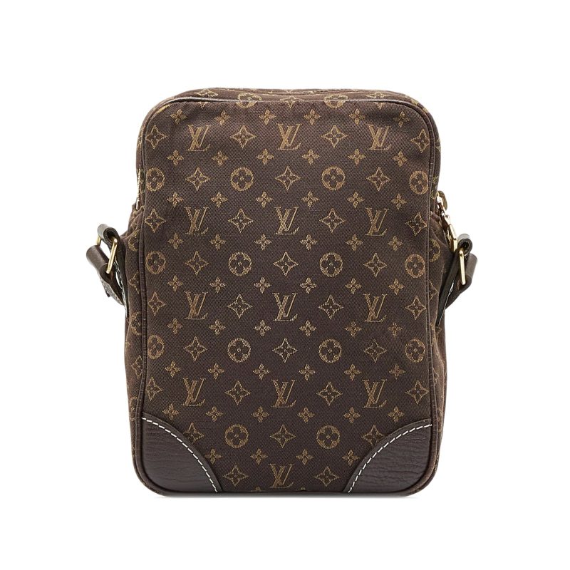 Brown Louis Vuitton Monogram Mini Lin Manon MM Shoulder Bag - Image 3