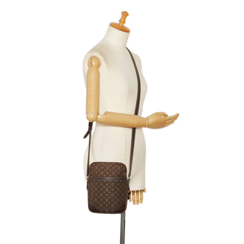 Brown Louis Vuitton Monogram Mini Lin Manon MM Shoulder Bag - Image 9