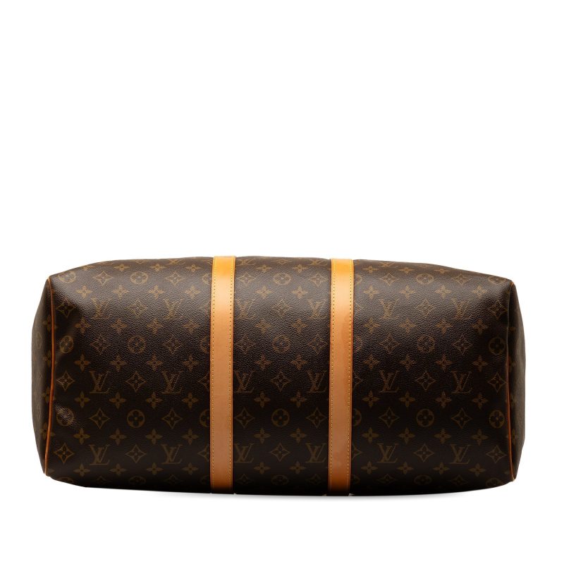 Brown Louis Vuitton Monogram Keepall 50 Travel Bag - Image 4