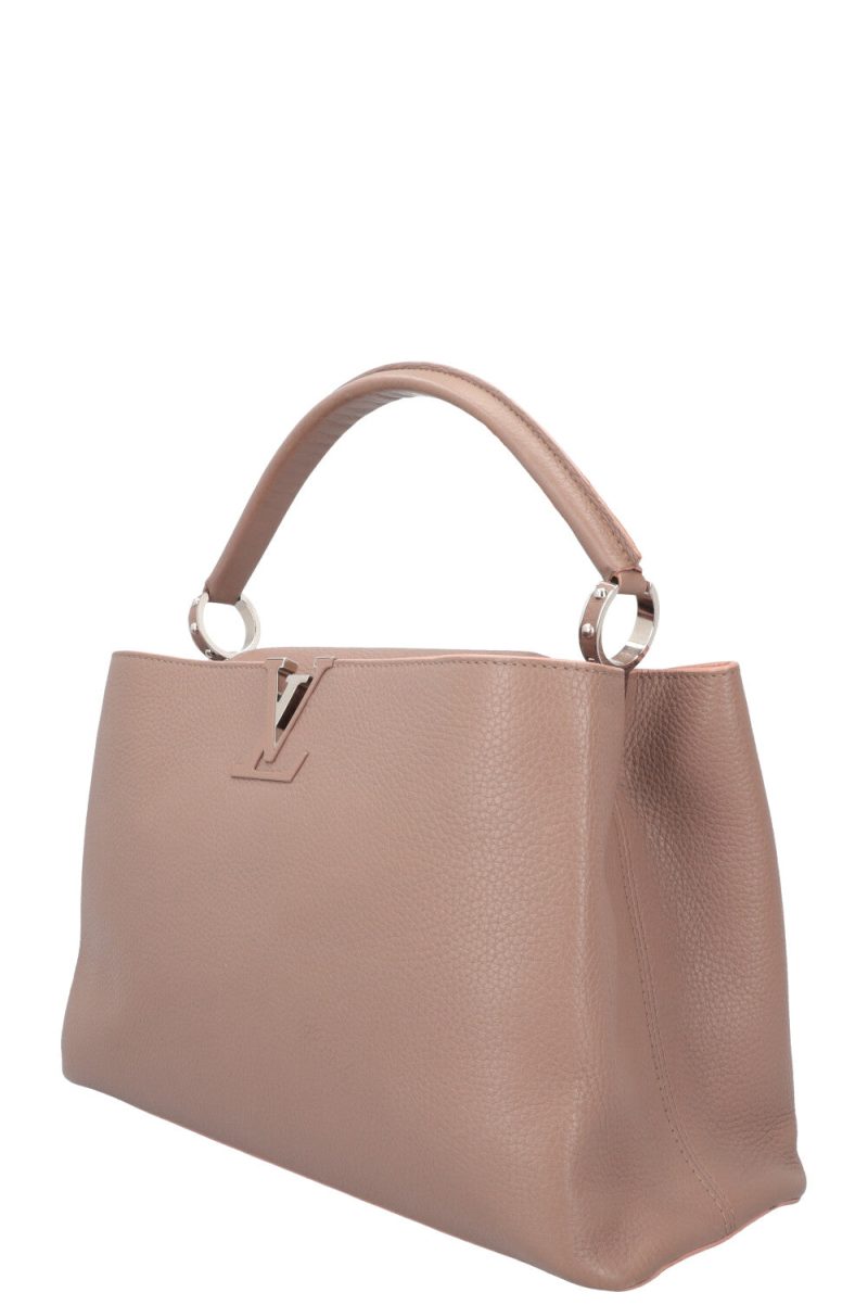 LOUIS VUITTON Capucines Light Pink/Yellow M22514 Taurillon Leather Size BB - Image 6