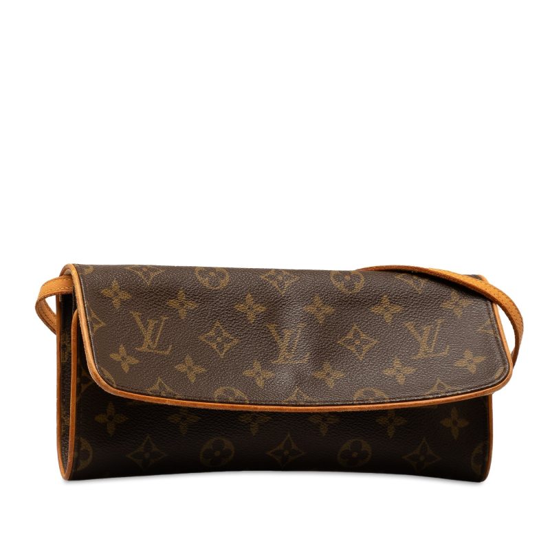 Brown Louis Vuitton Monogram Pochette Twin GM Crossbody Bag - Image 2