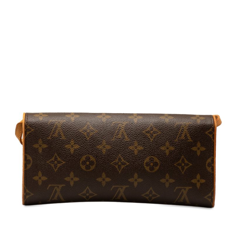 Brown Louis Vuitton Monogram Pochette Twin GM Crossbody Bag - Image 3