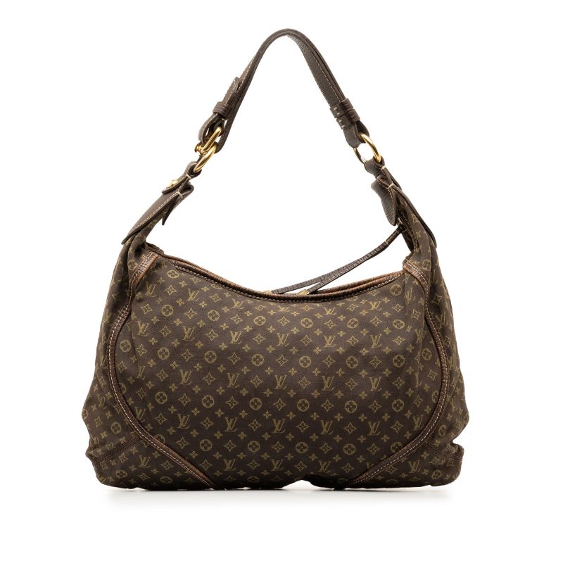 Brown Louis Vuitton Monogram Mini Lin Romance Hobo Bag - Image 3