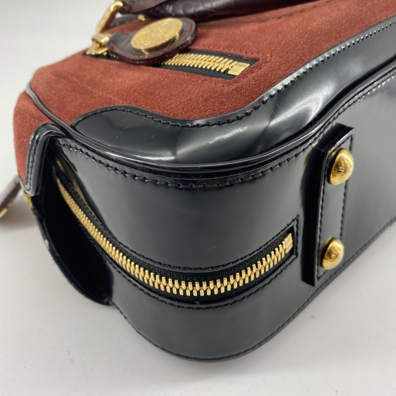 Louis Vuitton Havane brown suede stamped trunk PM Boston speedy - Image 9