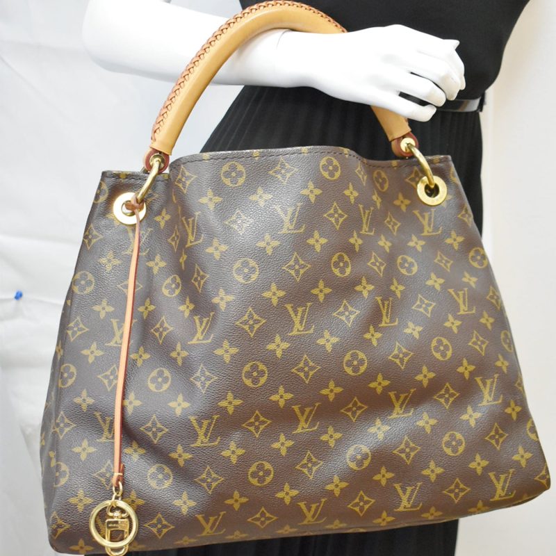 LOUIS VUITTON Artsy MM Monogram Canvas Hobo Bag Brown - Image 2