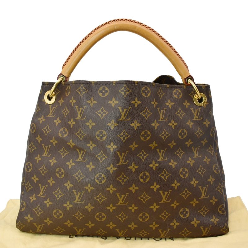 LOUIS VUITTON Artsy MM Monogram Canvas Hobo Bag Brown - Image 3