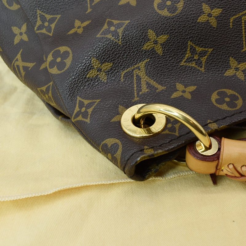LOUIS VUITTON Artsy MM Monogram Canvas Hobo Bag Brown - Image 5