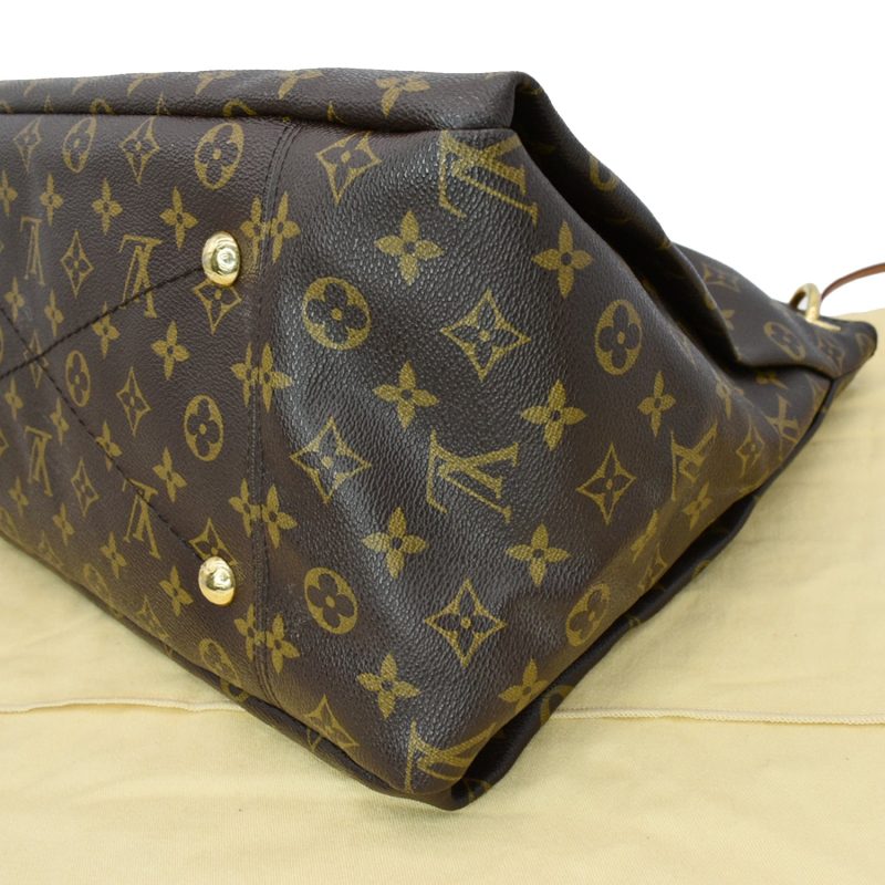 LOUIS VUITTON Artsy MM Monogram Canvas Hobo Bag Brown - Image 8