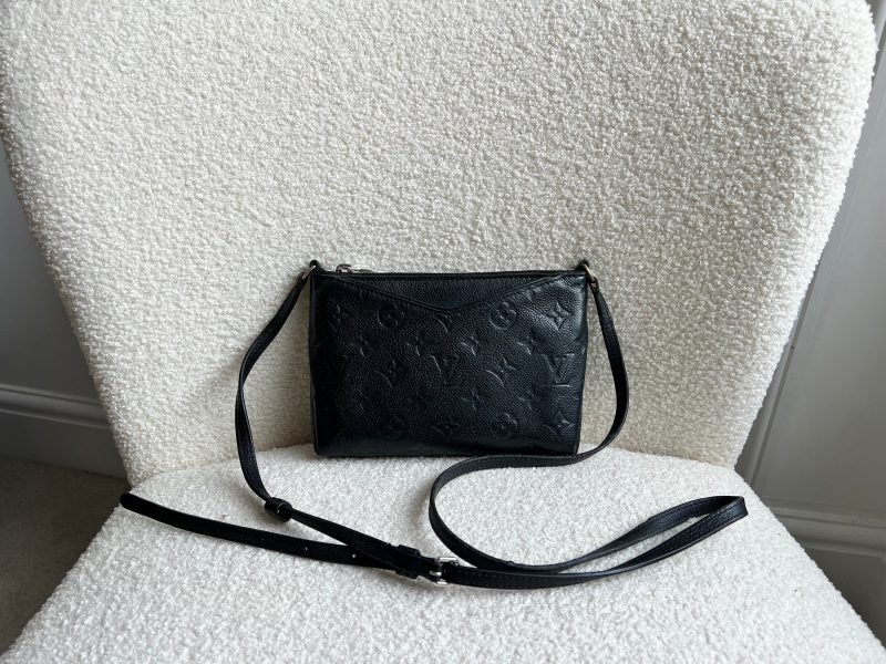 Louis Vuitton Black Monogram Empreinte Pochette Metis Bag