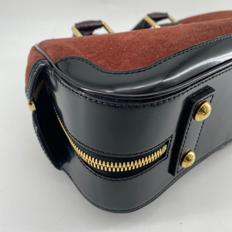 Louis Vuitton Havane brown suede stamped trunk PM Boston speedy - Image 10