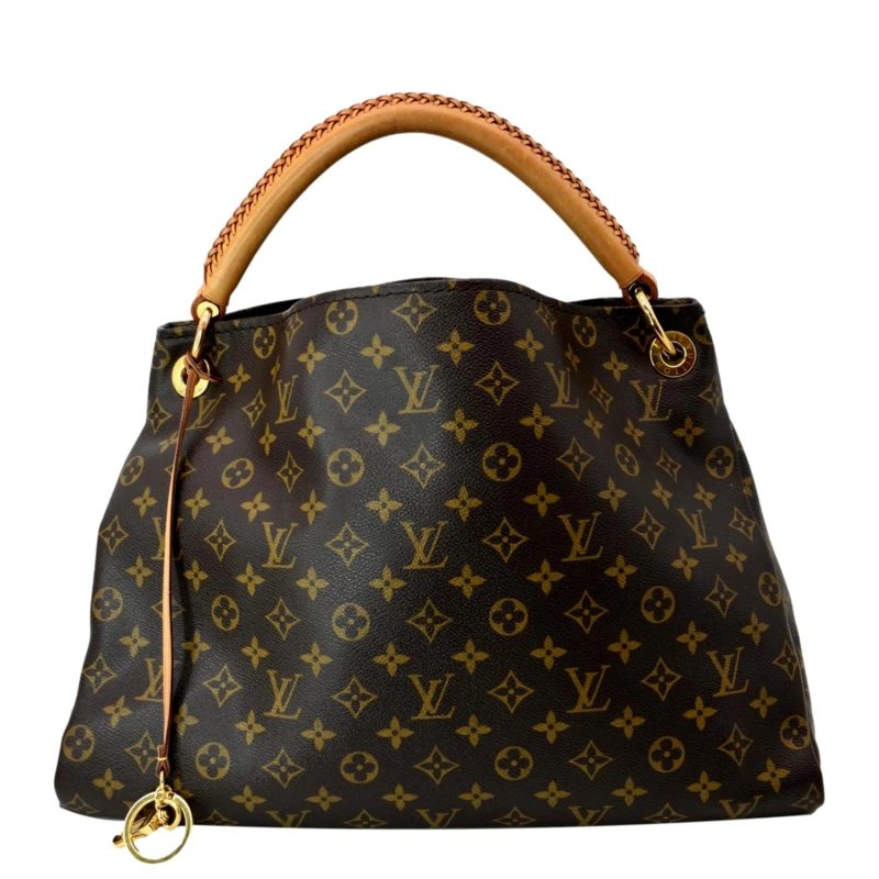LOUIS VUITTON Artsy MM Monogram Canvas Hobo Bag Brown
