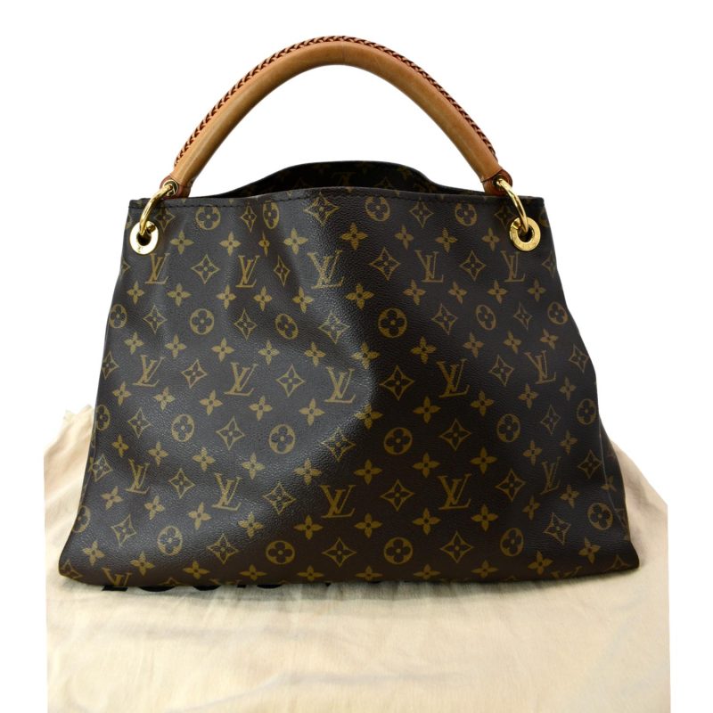 LOUIS VUITTON Artsy MM Monogram Canvas Hobo Bag Brown - Image 3
