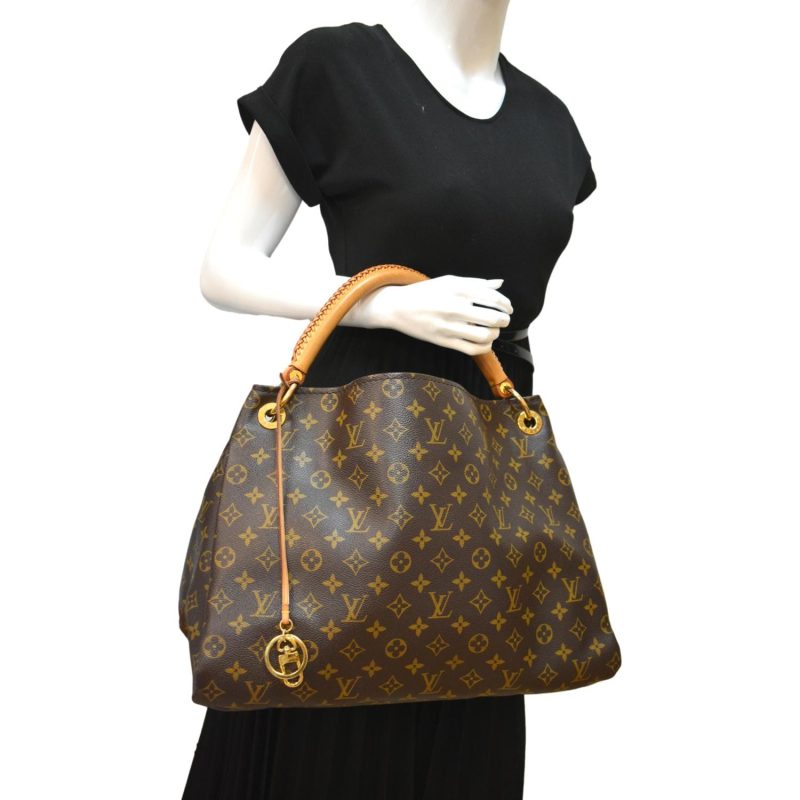 LOUIS VUITTON Artsy MM Monogram Canvas Hobo Bag Brown - Image 2