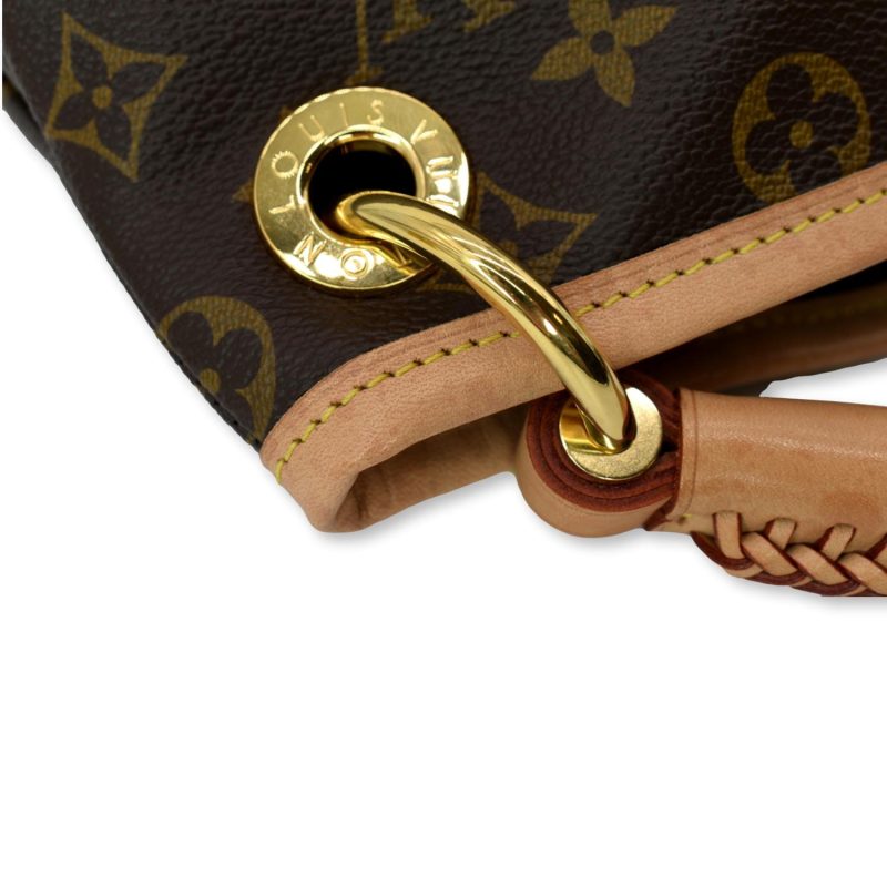LOUIS VUITTON Artsy MM Monogram Canvas Hobo Bag Brown - Image 5