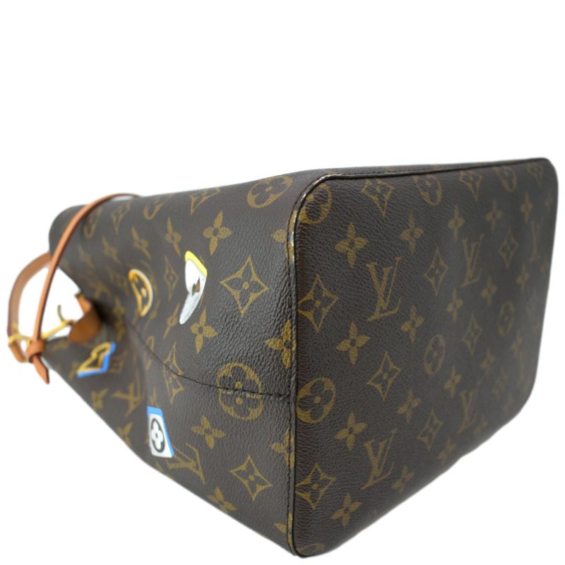 LOUIS VUITTON Love Lock NeoNoe Monogram Canvas Shoulder Bag Brown - Image 5