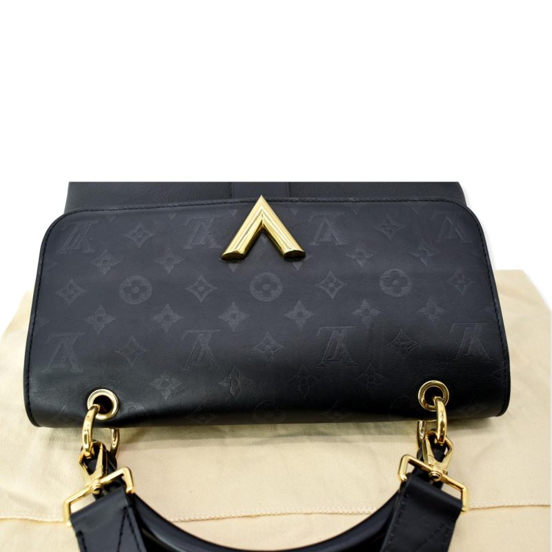 LOUIS VUITTON Very One Handle Monogram Leather Shoulder Bag Black - Image 3