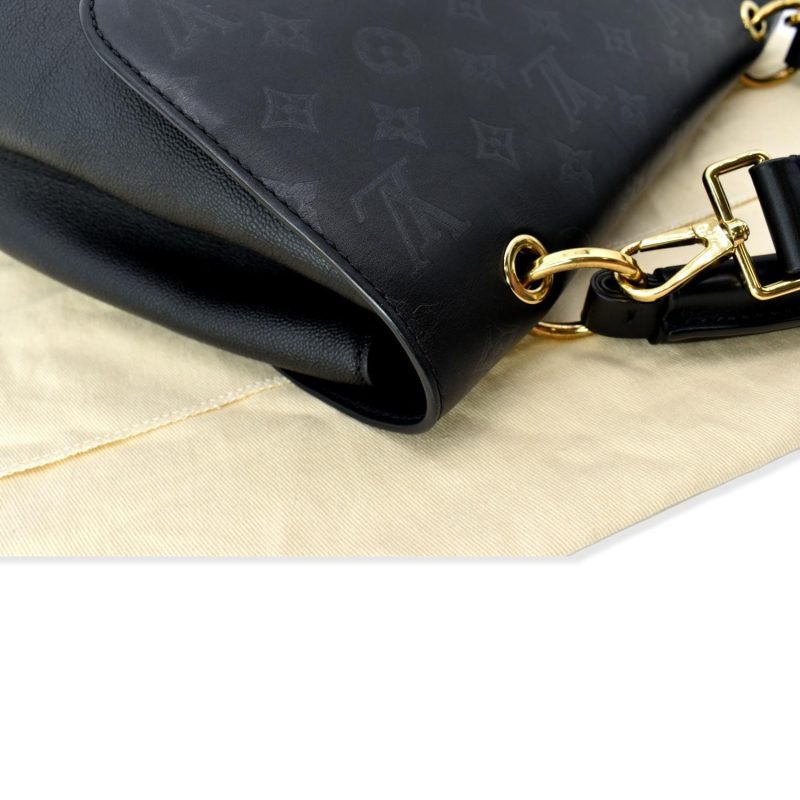 LOUIS VUITTON Very One Handle Monogram Leather Shoulder Bag Black - Image 5