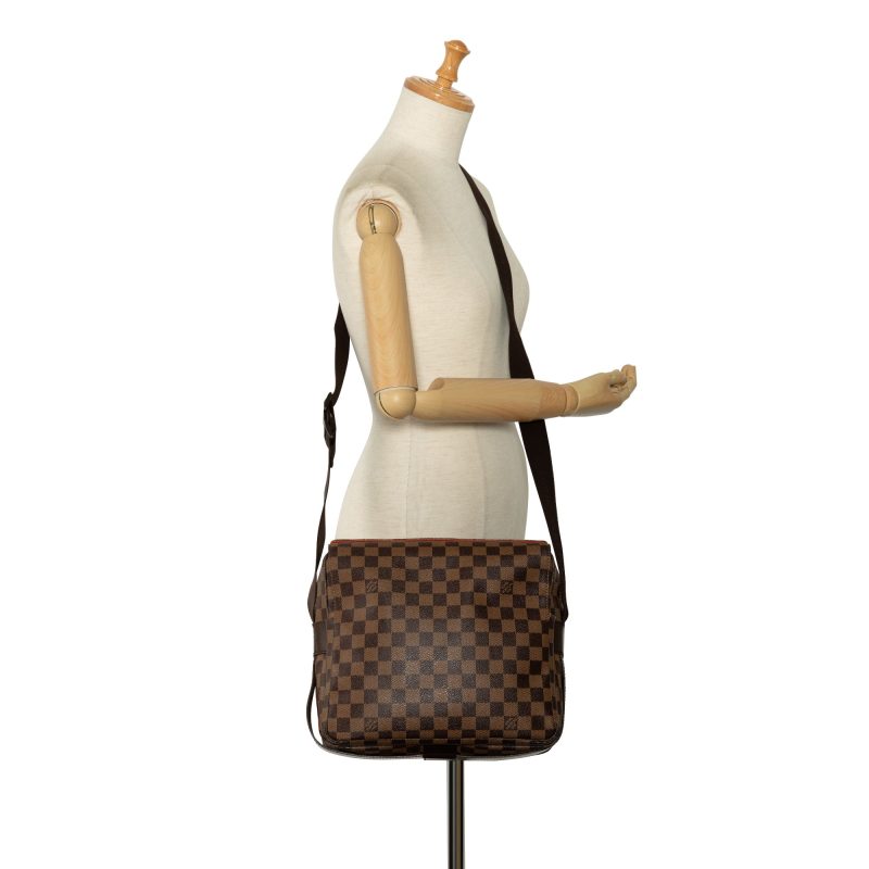 Brown Louis Vuitton Damier Ebene Naviglio Crossbody Bag - Image 9