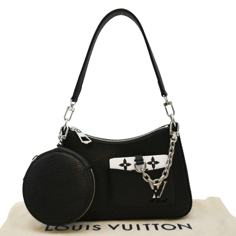 LOUIS VUITTON Marellini Epi Leather Shoulder Bag Black - Image 2