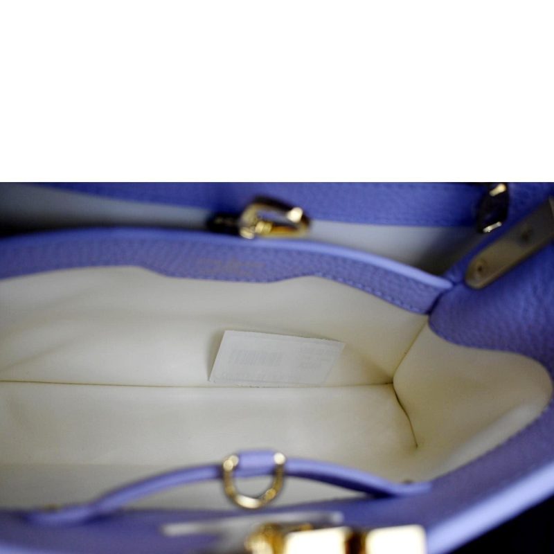 LOUIS VUITTON Capucines BB Taurillon Leather Shoulder Bag Purple - Image 9
