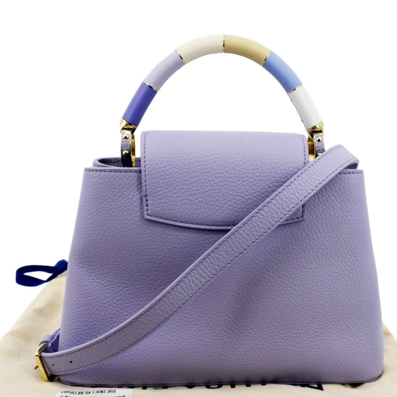 LOUIS VUITTON Capucines BB Taurillon Leather Shoulder Bag Purple - Image 2