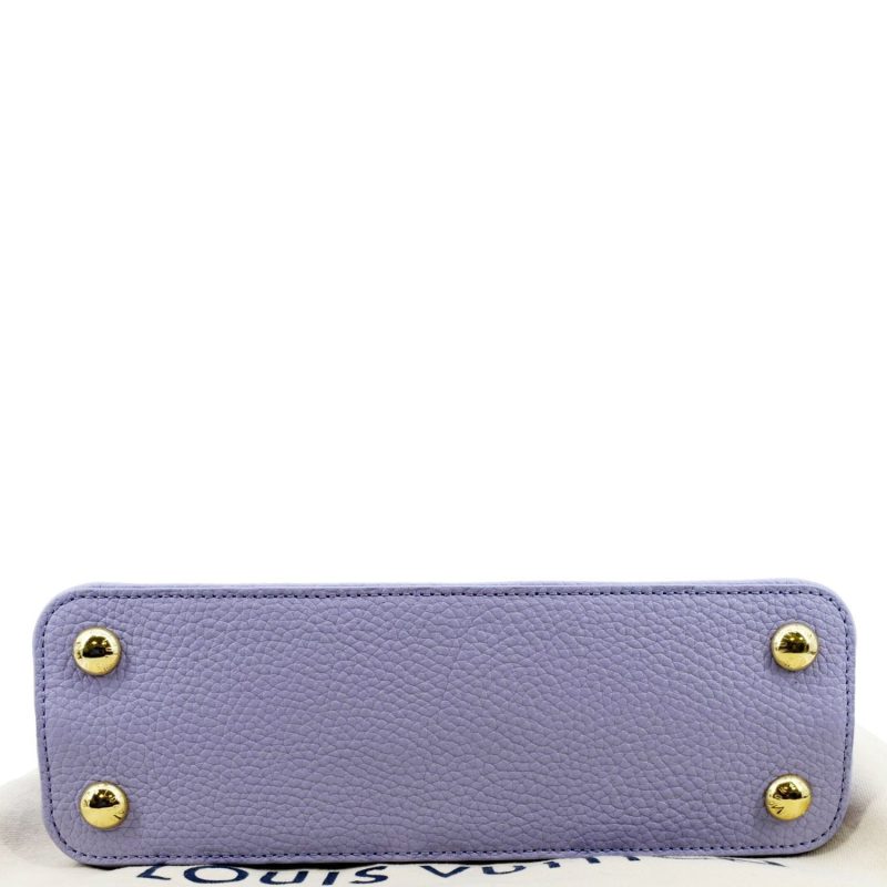 LOUIS VUITTON Capucines BB Taurillon Leather Shoulder Bag Purple - Image 8
