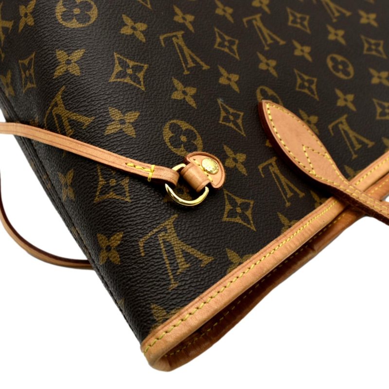 LOUIS VUITTON Neverfull MM Monogram Canvas Tote Bag Brown - Image 4