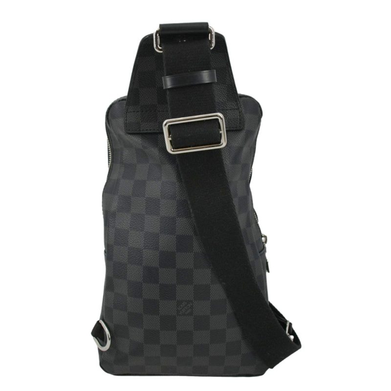LOUIS VUITTON Avenue Sling Patchwork Monogram Eclipse Crossbody Bag Grey - Image 3