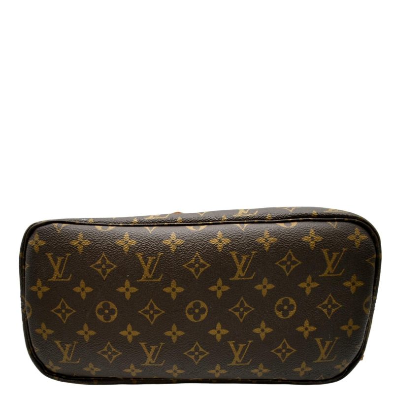 LOUIS VUITTON Neverfull MM Monogram Canvas Tote Bag Brown - Image 8