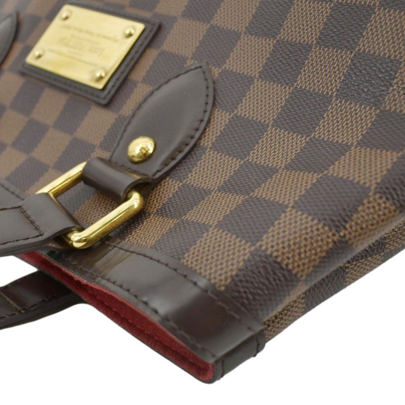 LOUIS VUITTON Hampstead MM Damier Ebene Shoulder Bag Brown - Image 3