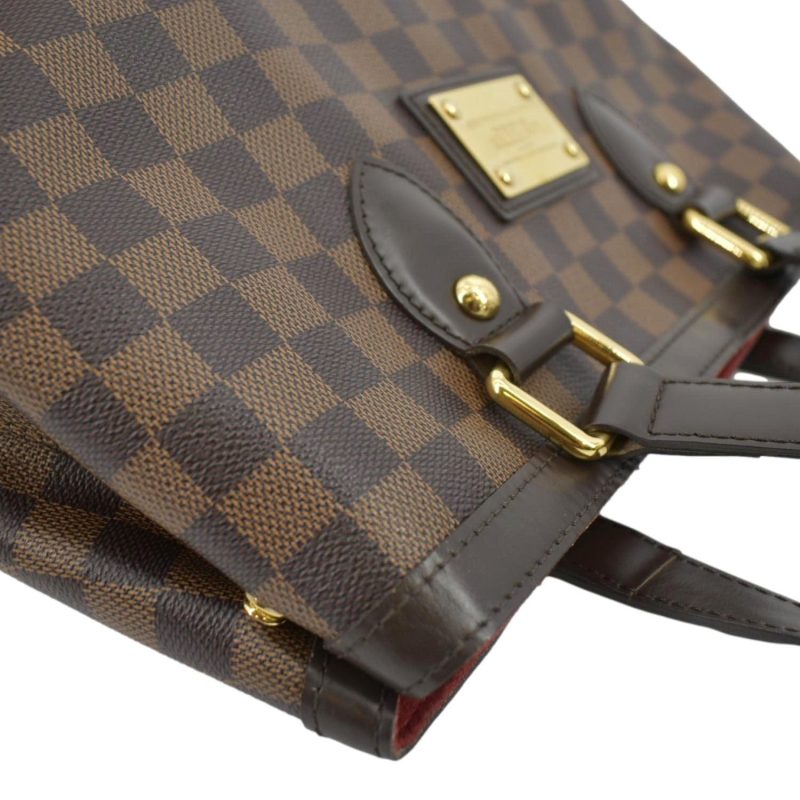 LOUIS VUITTON Hampstead MM Damier Ebene Shoulder Bag Brown - Image 4