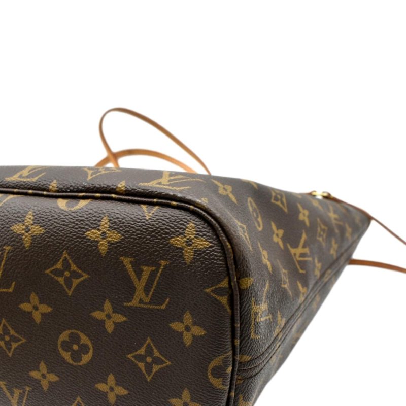 LOUIS VUITTON Neverfull MM Monogram Canvas Tote Bag Brown - Image 7