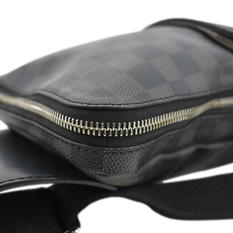 LOUIS VUITTON Avenue Sling Patchwork Monogram Eclipse Crossbody Bag Grey - Image 6