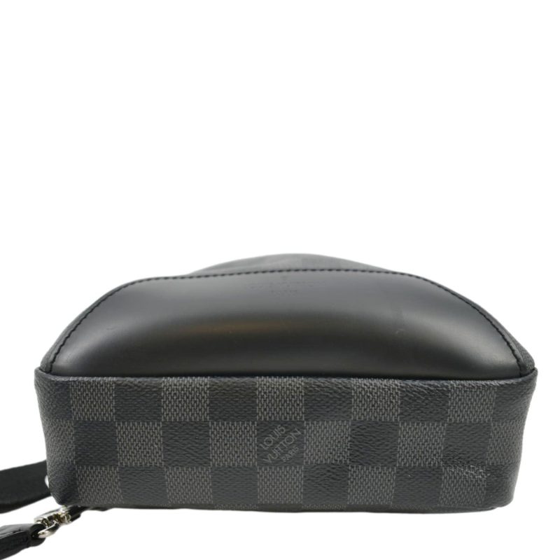 LOUIS VUITTON Avenue Sling Patchwork Monogram Eclipse Crossbody Bag Grey - Image 9