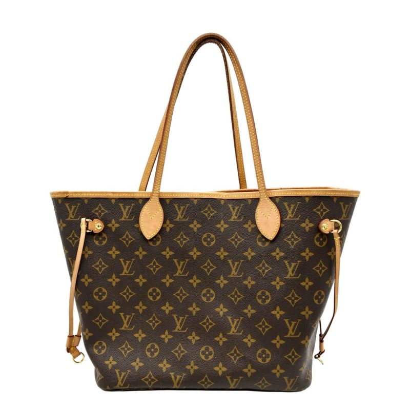 LOUIS VUITTON Neverfull MM Monogram Canvas Tote Bag Brown - Image 3