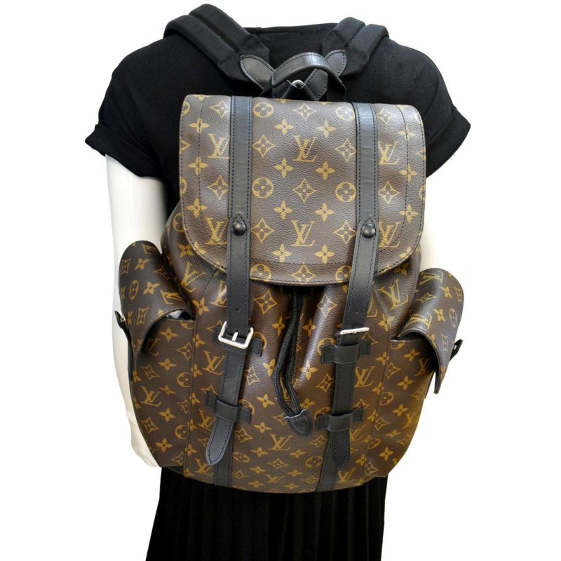 LOUIS VUITTON Christopher Noir M43735 Monogram Macassar Canvas Size MM - Image 2