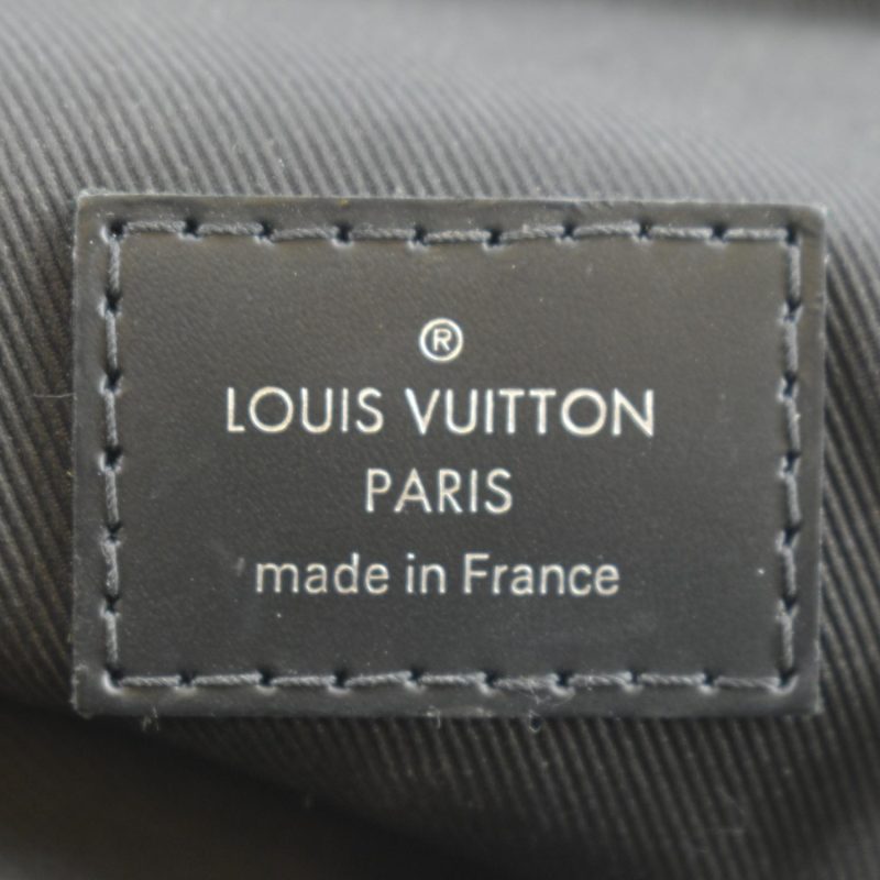LOUIS VUITTON Avenue Sling Patchwork Monogram Eclipse Crossbody Bag Grey - Image 11