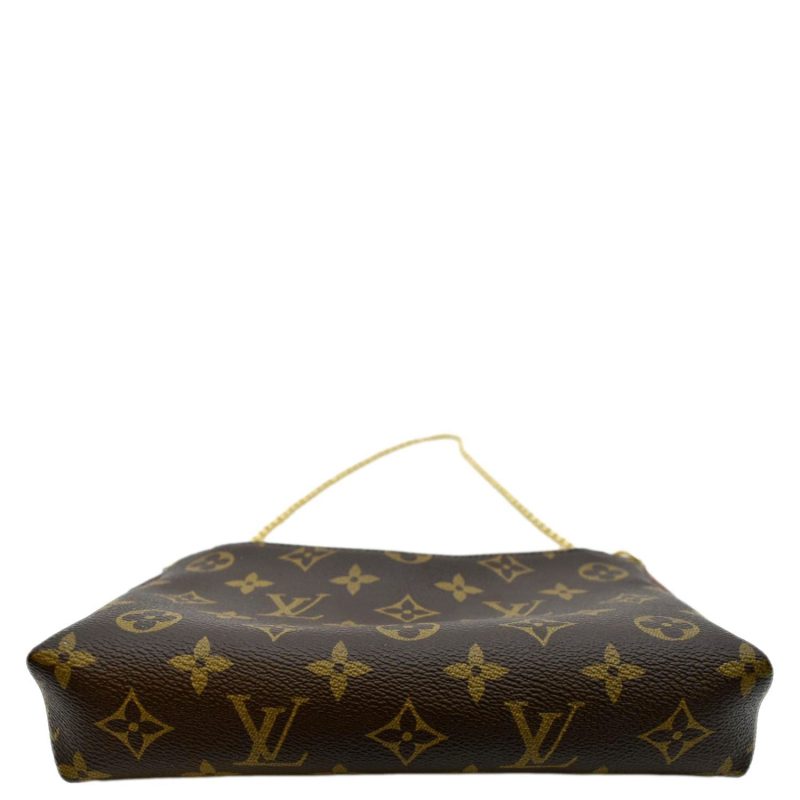 LOUIS VUITTON Pallas Monogram Canvas Clutch Crossbody Bag Brown - Image 8