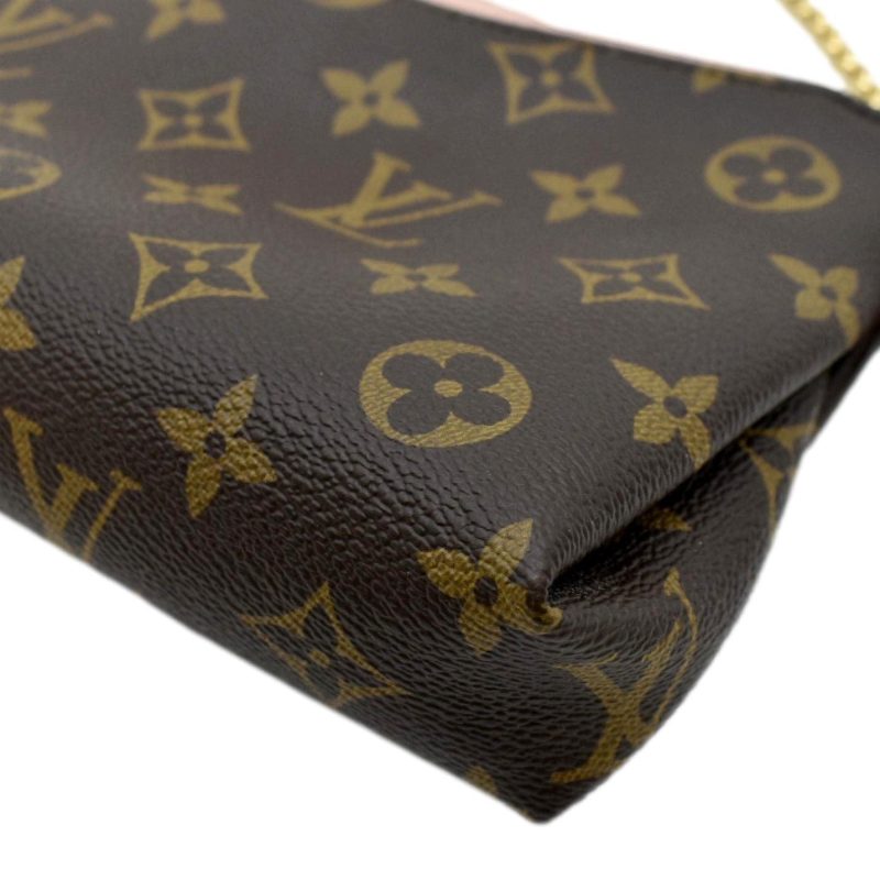 LOUIS VUITTON Pallas Monogram Canvas Clutch Crossbody Bag Brown - Image 6