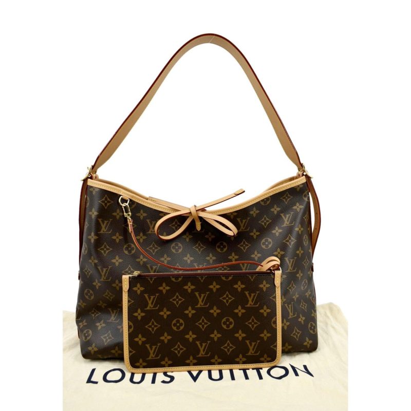 LOUIS VUITTON Carryall MM Monogram Canvas Shoulder Bag Brown - Image 3