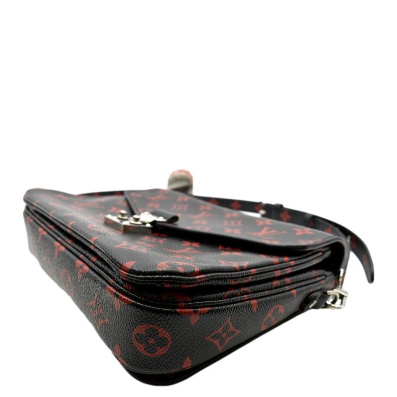 LOUIS VUITTON Metis Pochette Infrarouge Monogram Canvas Crossbody Bag Black - Image 7