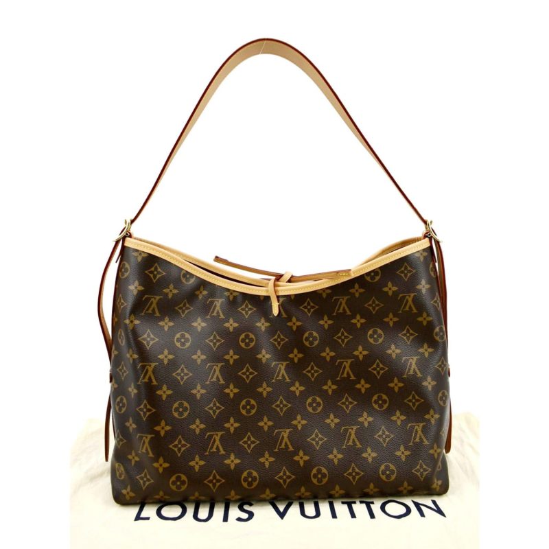 LOUIS VUITTON Carryall MM Monogram Canvas Shoulder Bag Brown - Image 4