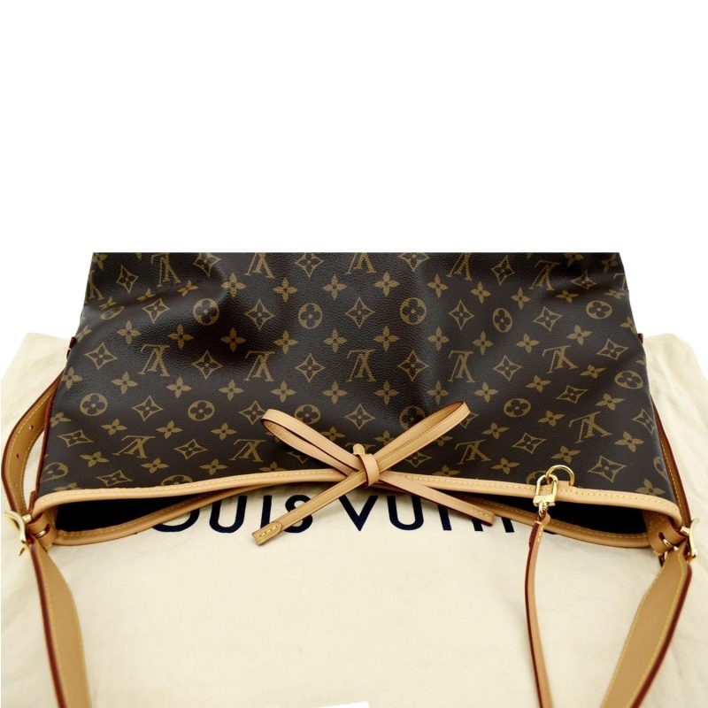 LOUIS VUITTON Carryall MM Monogram Canvas Shoulder Bag Brown - Image 5