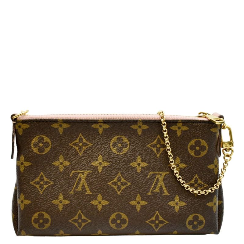 LOUIS VUITTON Pallas Monogram Canvas Clutch Crossbody Bag Brown - Image 2