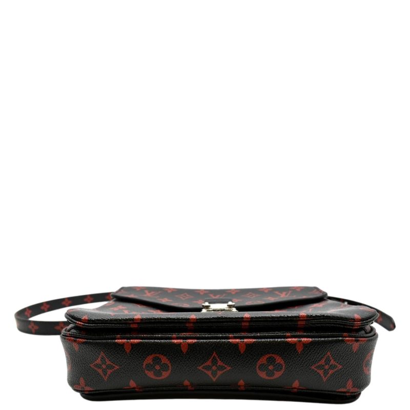 LOUIS VUITTON Metis Pochette Infrarouge Monogram Canvas Crossbody Bag Black - Image 8