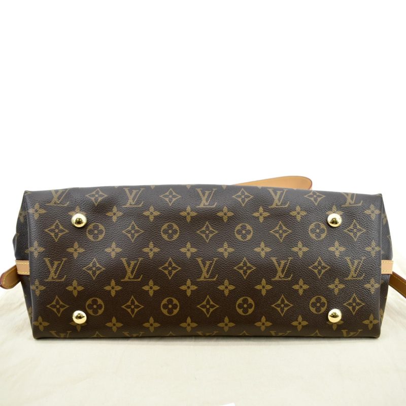 LOUIS VUITTON Carryall MM Monogram Canvas Shoulder Bag Brown - Image 9